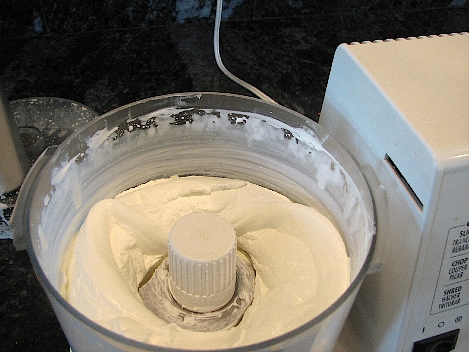 Raw Cream In Food Processor After Two Minutes