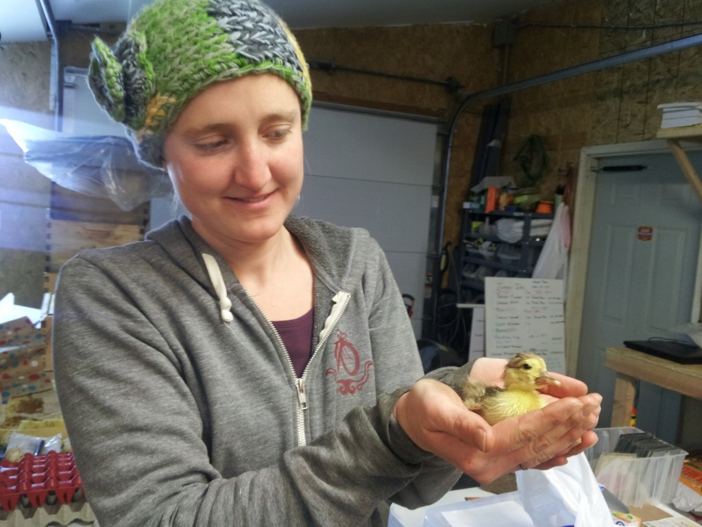 Dorothy Goodman Holding Duckling