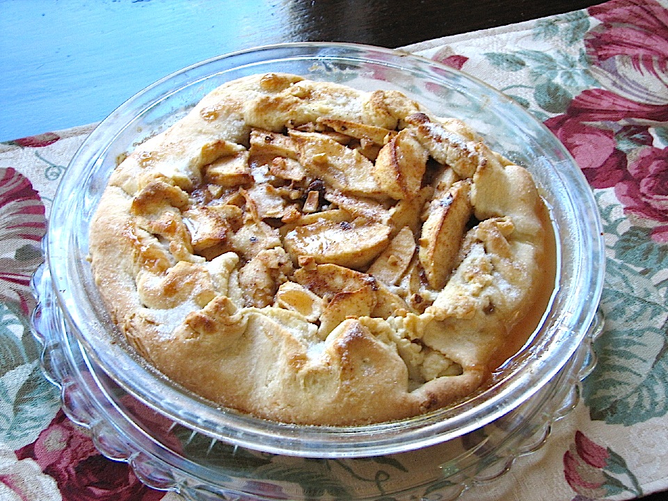 Rustic Apple Tart On A Table