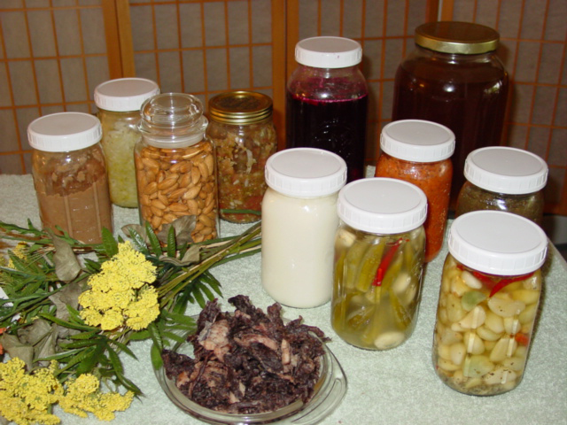 Jars Of Lacto-Fermented Foods