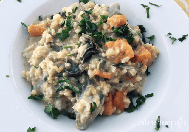 Brown Rice Risotto with Oysters