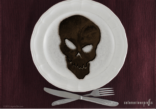 skull on plate