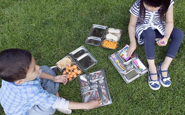 Kids picnic with PlanetBox lunchboxes