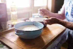 Senior woman baking